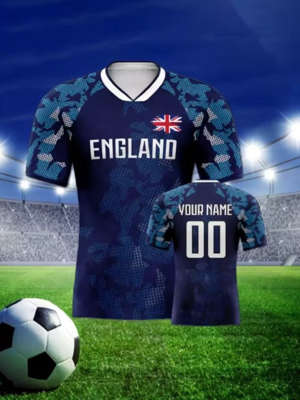 England Football Supporters Shirt - Men’s Blue Sportswear Tee